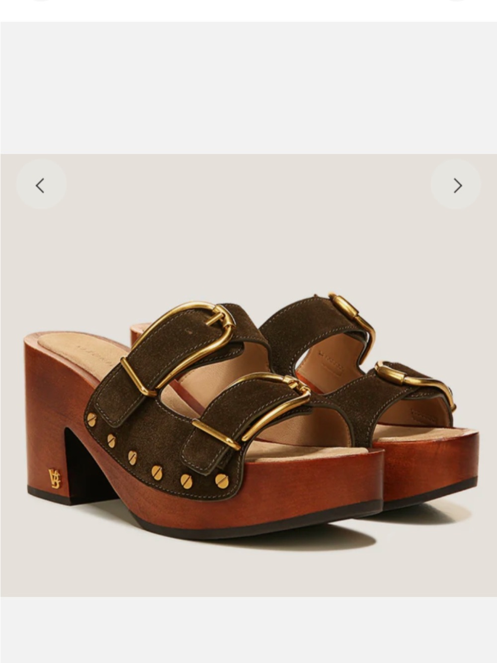 Veronica Beard Womens Halifax Buckle Wood Clogs Heels Sandals